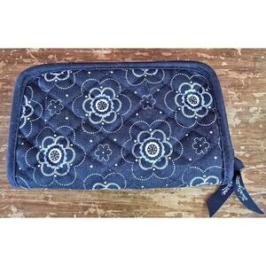 Vera Bradley Personal Wallet‎ Travel Organizer Black White Floral Pattern